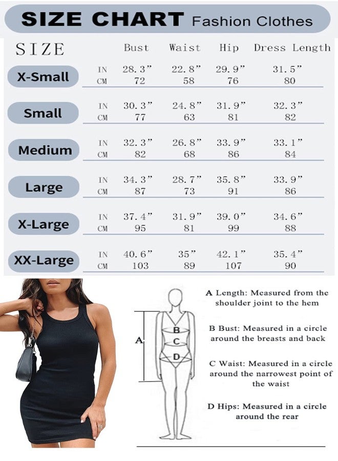 Samefar Womens Summer Sexy Bodycon Dress Scoop Neck Slim Ribbed Sleeveless Tank Dresses Mini Dress Red XS - Image 4